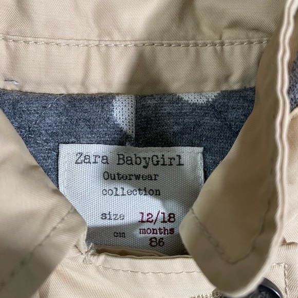 ZARA Girls Lined Trench Coat - Picture 4 of 4